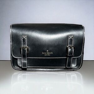 🌻Kate Spade New York Black Leather Essex Scout Crossbody Bag {Flaws}